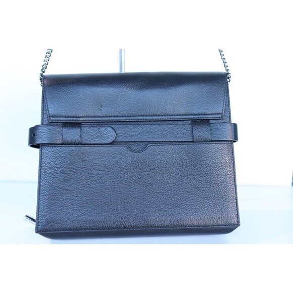 Senreve Women's Large Soft Black Cavalla Satchel Piccola Leather Clutch $1100 - Picture 7 of 13